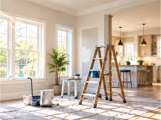 Bright home undergoing renovation