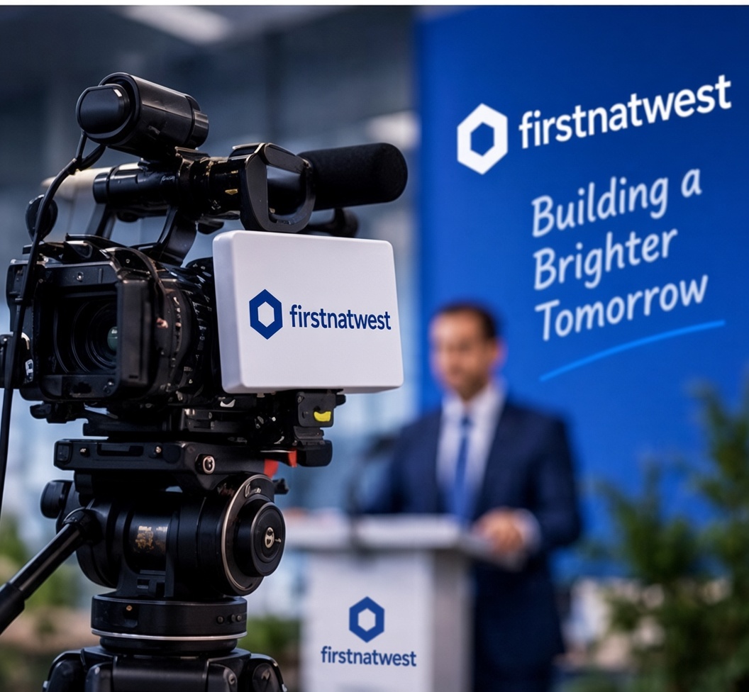 News camera recording a firstnatwest event